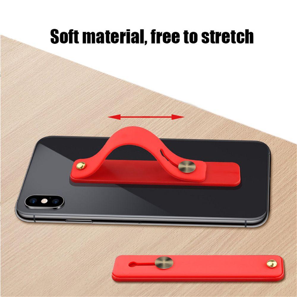 Candy Color Hand Band Silicone Phone Holder Finger Ring Grip Stand Push Pull