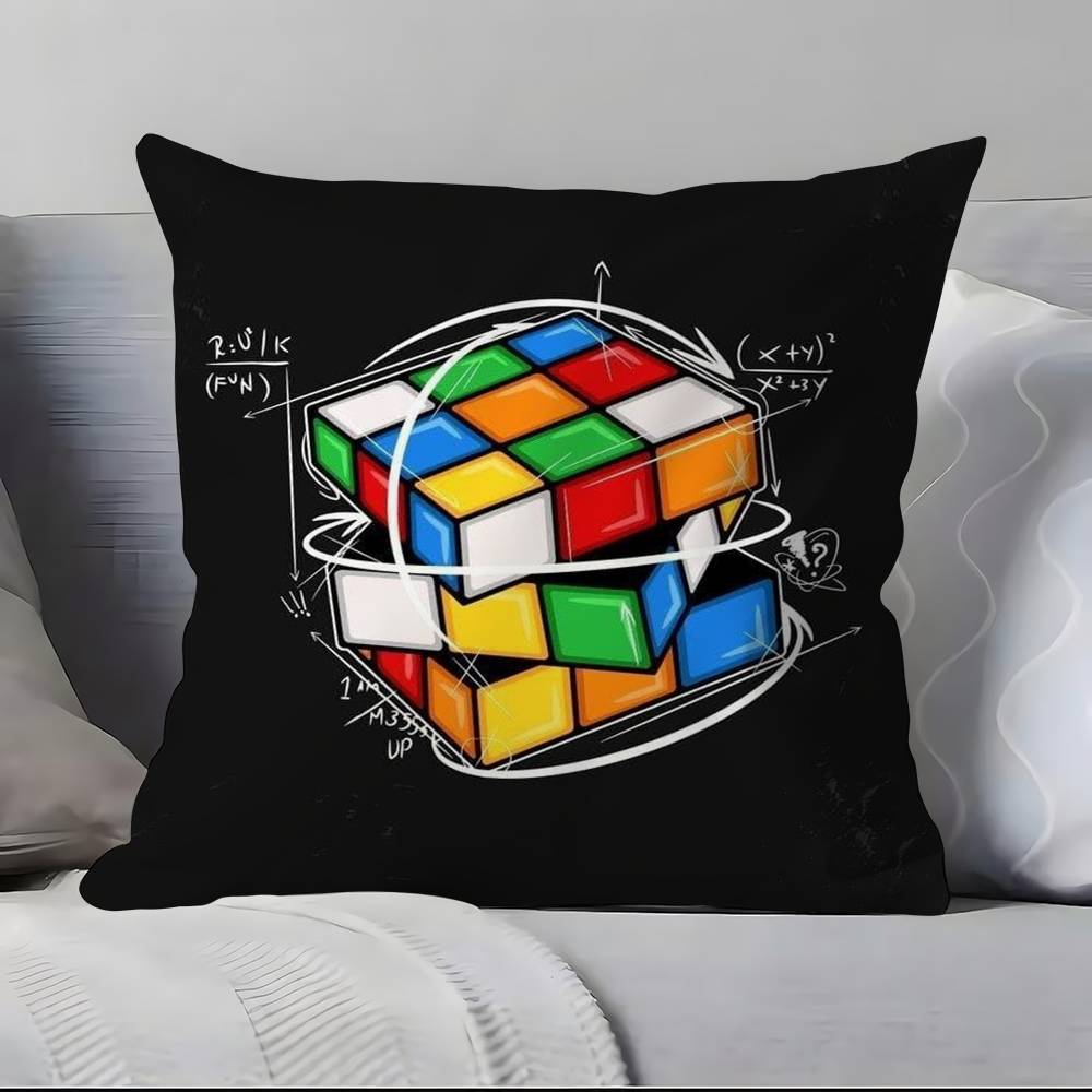 Игровой чехол для подушки R-Rubik C-Cube Ультрамягкая, приятная для кожи ткань Облачный комфорт и скрытая молния