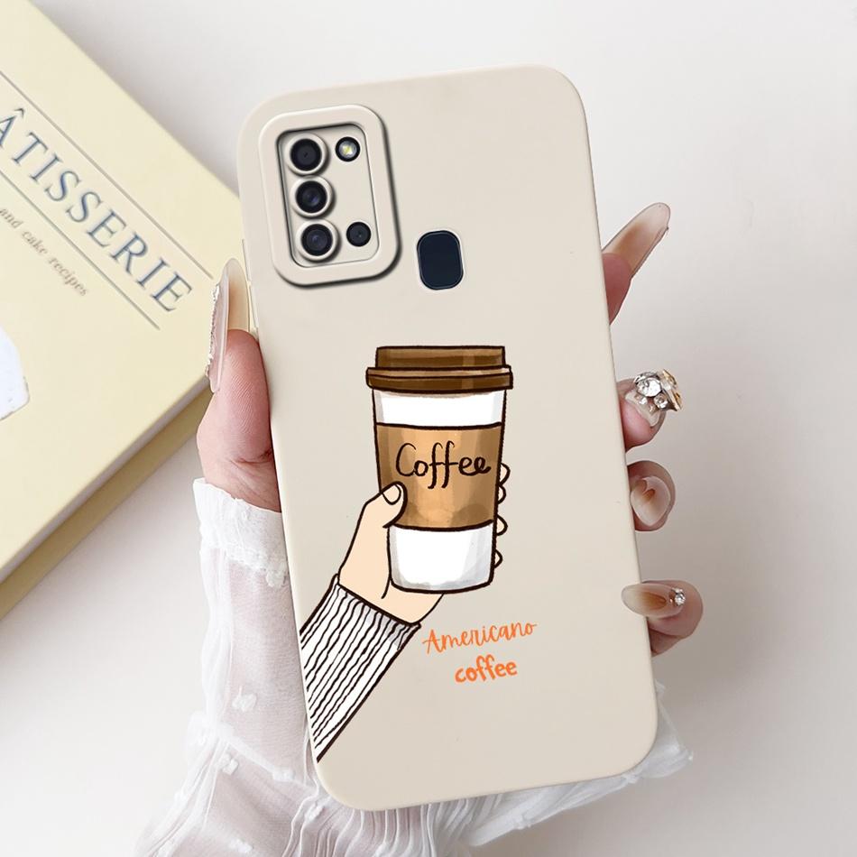 For Samsung Galaxy A21s Case Samsung A21S A 21S SM-A217F Elegant Printing Soft Silicone Camera Protective Shockproof Phone Cases