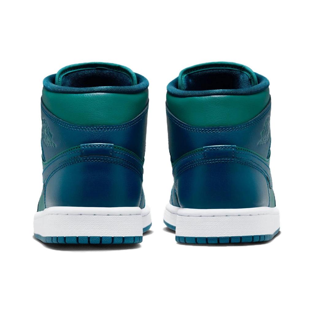 Женские кроссовки Air Jordan 1 Mid Teal French Blue Sky-J-Teal Sky-J-French-Blue White BQ6472-301