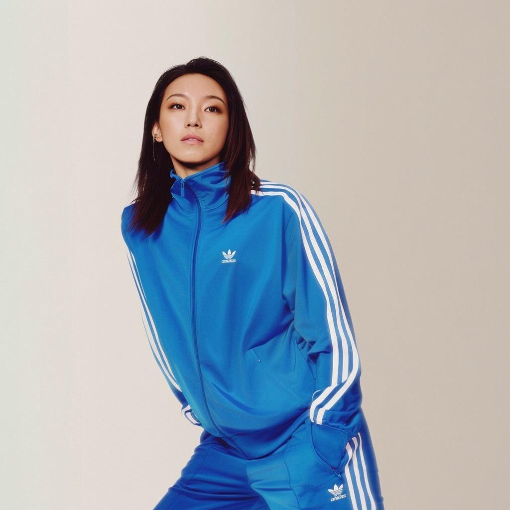 adidas Originals Adicolor Classics Свободная спортивная куртка Firebird Женские топы Синие IP0603
