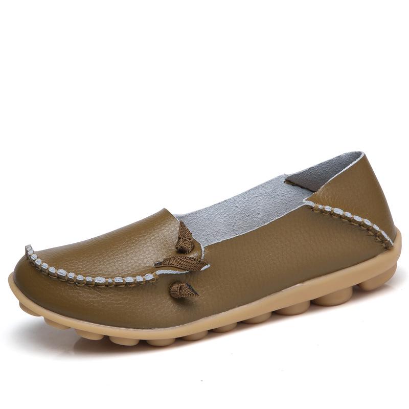 Женские туфли на плоской подошве весна-лето Новые женские лоферы с круглым носком Балетки Женская повседневная обувь Женские мокасины без застежек Zapatos Mujer Размер 44