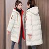 Cotton Padded Women Middle Long Korean Loose Thickened Winter Jacket New Bread