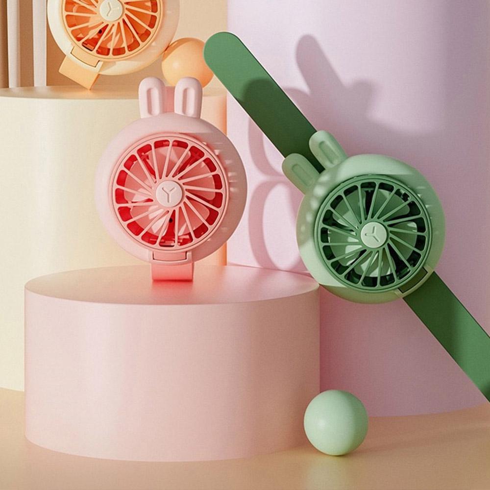 Мультяшный наручный маленький вентилятор беззвучный USB зарядка студенческий мини портативный ремешок игрушка подарок вентиляторы милые красочные осветительные приборы для охлаждения