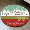 Рождественский круглый ковер для спальни, гостиной, прихожей с ковриком, кромка дивана, игровой стул, противоскользящий коврик, рождественский подарок