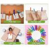 50Pcs Wooden Clothespins Photo Clips Strong Grip Compact Size Portable Heavy-Duty Craft Art Picture Clips Colorful Clothespins