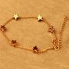 Fashion Lady Girls Simple Gold Chic Heart Trendy Stars Chain Bracelet Cuff Decoration