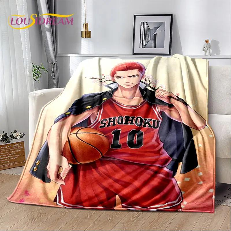 Мягкое плюшевое одеяло с героями мультфильмов Slam Dunk, фланелевое одеяло для гостиной, спальни, кровати, дивана, чехол для пикника Bettdecke