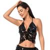 2025 European & American Nightclub Sequin Tassel Bra for Pole and Belly Dance Performance