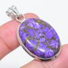Natural Copper Charoite Gemstone 925 Sterling Silver Jewelry Pendant 1.81" Y4t39