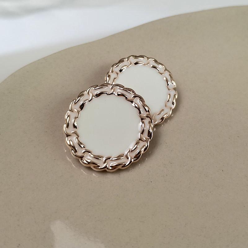 10pcs Pretty Plating Buttons Square Round Buttons Coat Windbreaker Sweater Accessories Various Styles DIY Sewing Supplies