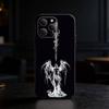 Готический Кибер Сигил Глаза Черепа Чехол для Телефона Для iPhone 17,16,15,14,13,12,11 Plus,Pro Max,SE4 Мягкий Силикон Черный Чехол