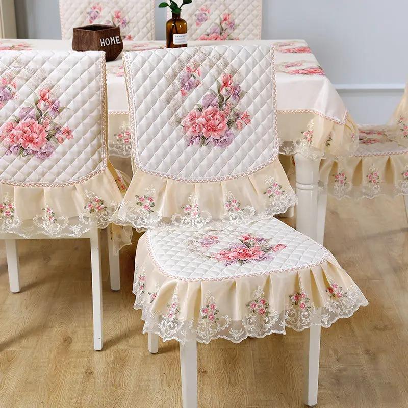 Чехлы на обеденные стулья, домашняя антигрязная подушка, европейский жаккардовый чехол на стул, подушка для домашнего стула, универсальный домашний декор