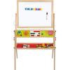 2-in-1 Magnetic Board - WOOMAX - 66x38x110 Cm - With Abacus and Clock - For Children from 3 Years Old