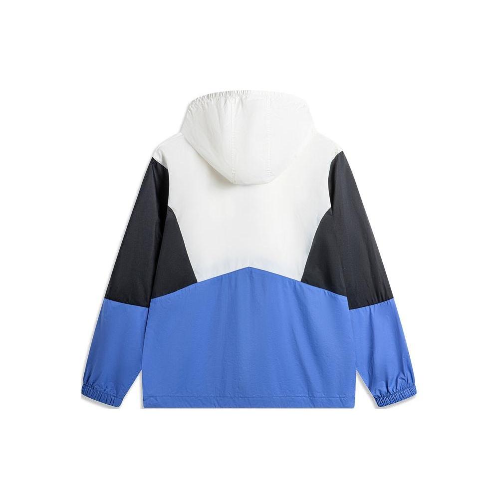 Li-Ning Color Block Windbreaker 'White Black Blue' Men's AFDU363-5