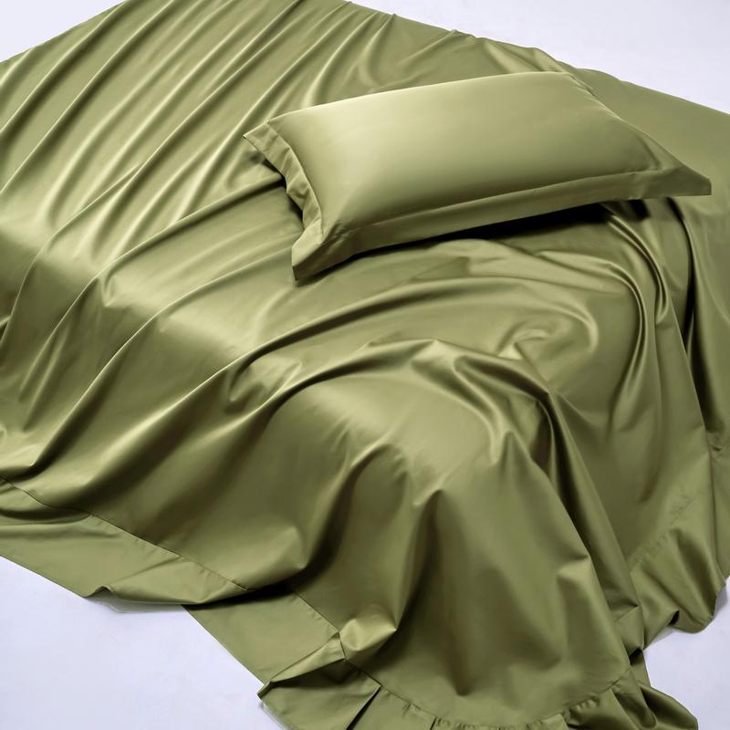 Мягкий комплект постельного белья из 100% египетского хлопка, плотность 1000 нитей, комплект постельного белья из 4/6 предметов, роскошная шелковистая простыня на резинке и плоская наволочка