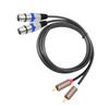 Double Female to Double Male Metal Texture Sound Cable Gold Plated Connectors Studio Grade Interconnects