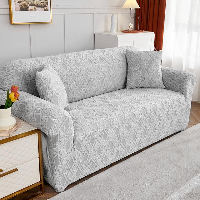 Эластичные плюшевые жаккардовые чехлы для диванов, чехлы для диванов, чехлы для дивана, защита для мебели, мягкие нескользящие эластичные чехлы