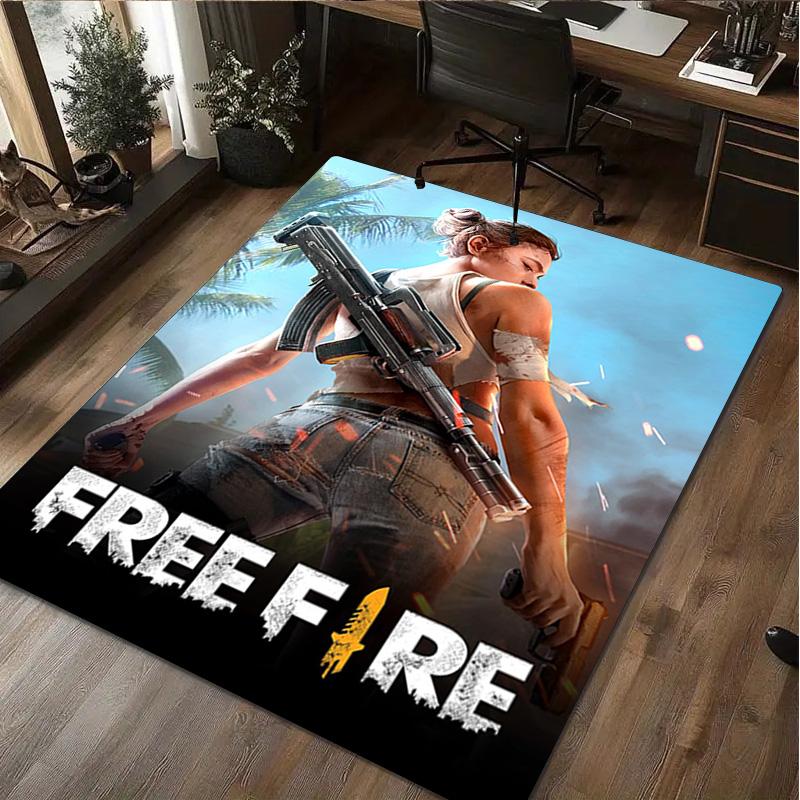 1Pc Free Fire Print Rug - home decoration Carpet For Living Room Bedroom Flooring Computer Chair Area Rug