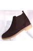 Men's Fashion Genuine Leather Flat Heeled Booties Bootie Genuine Suede Leather Thermo Sole Double Face Boots Shoes