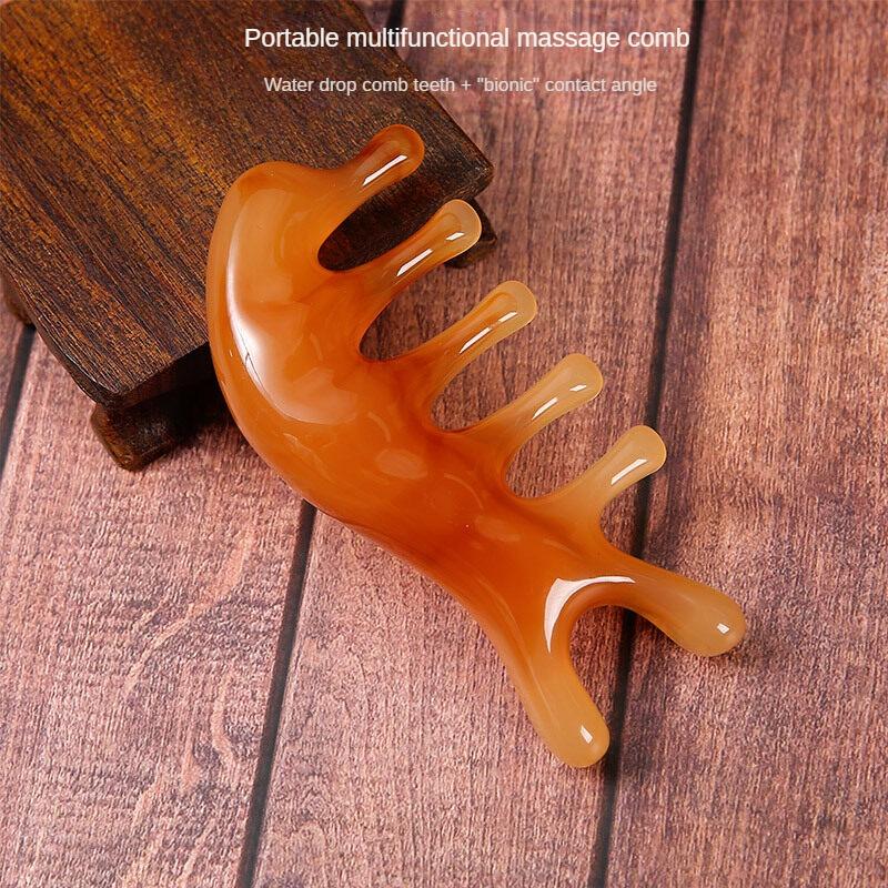 Head Meridian Massage Comb Portable Wide Tooth Scraping Comb Relaxing Meridian Massager Acupuncture Therapy