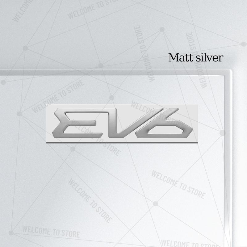 AANA1 Car Styling For KIA EV6 GT-Line EV Electric Logo Metal 3D Letter Rear Trunk Decals Emblem Badge Glossy Black Decor Accessories