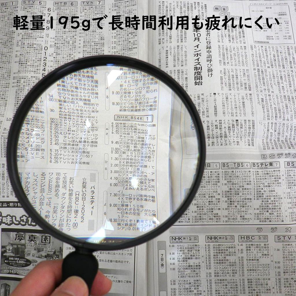 meigan Magnifying Extra Easy to Simple 135mm Ideal for from Seniors to Children Glass, Large, Lightweight, Handheld, Large, Read, Lightweight, Design,