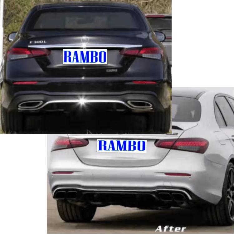 Задний диффузор с насадками на глушитель для Mercedes-Benz E-Class W213 E63S AMG