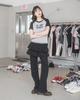 HAVISM Layered Sweat Skirt Pants(Black)