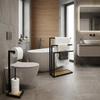 Black loft towel rack for the bathroom