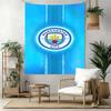 Manchester City Fc Logo Wall Decor Tapestry Art For Pet Memorial Birthdaywedding Party Backdrop Family Gift