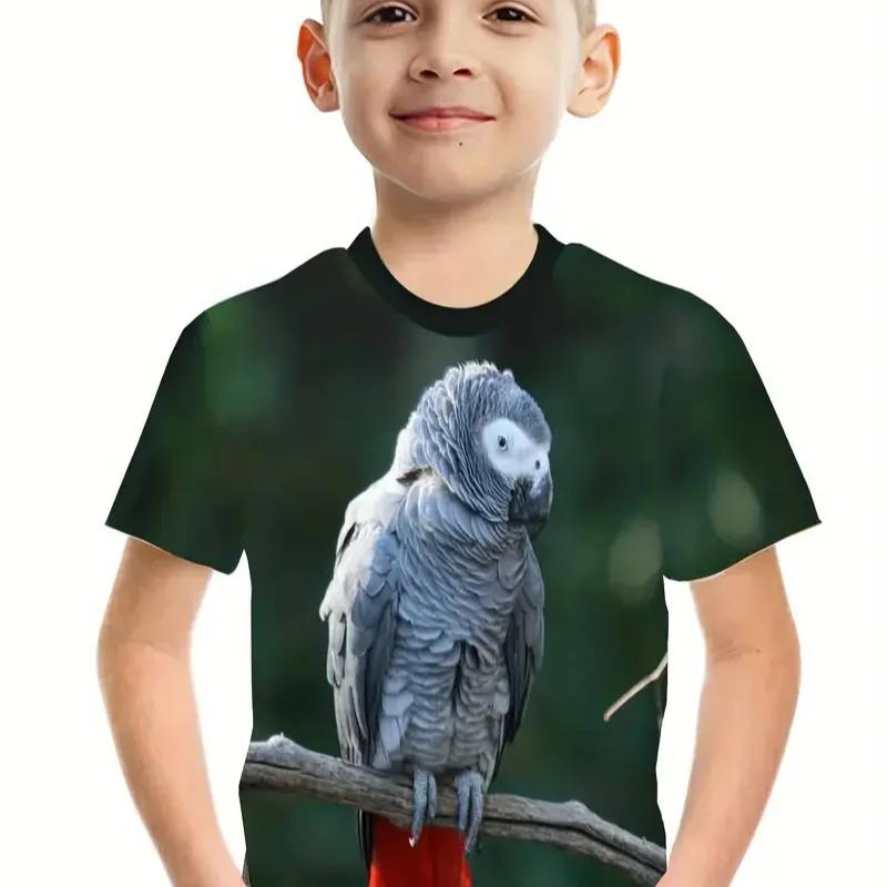 Ретро 3D принт повседневная детская одежда топ футболка футболка животные дети мальчик аниме футболки с коротким рукавом