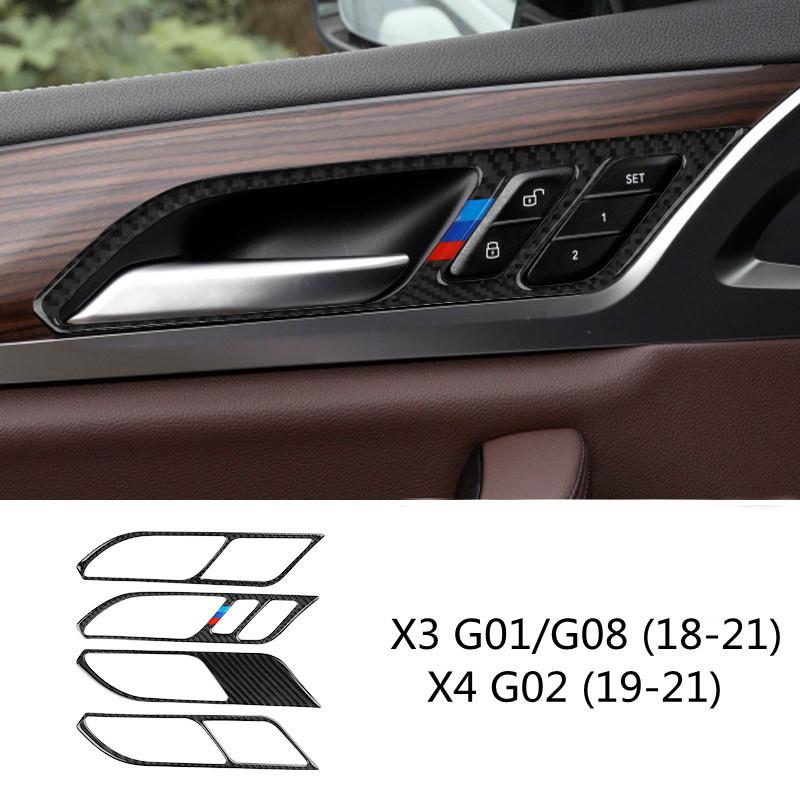 Наклейка из углеродного волокна для BMW X3 X4 18-21 g01 g02 g08, внутренняя рамка автомобиля, отделка приборной панели, декоративные наклейки