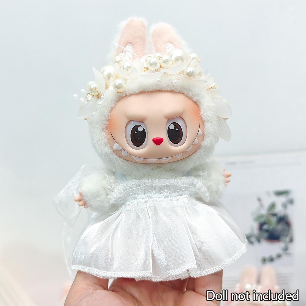 For 17cm Labubu Doll Clothes Fashion Clothes Hoodies Doll Clothes Color Match Hoodies Dolls Accessories Cute Decoration Little Cloths