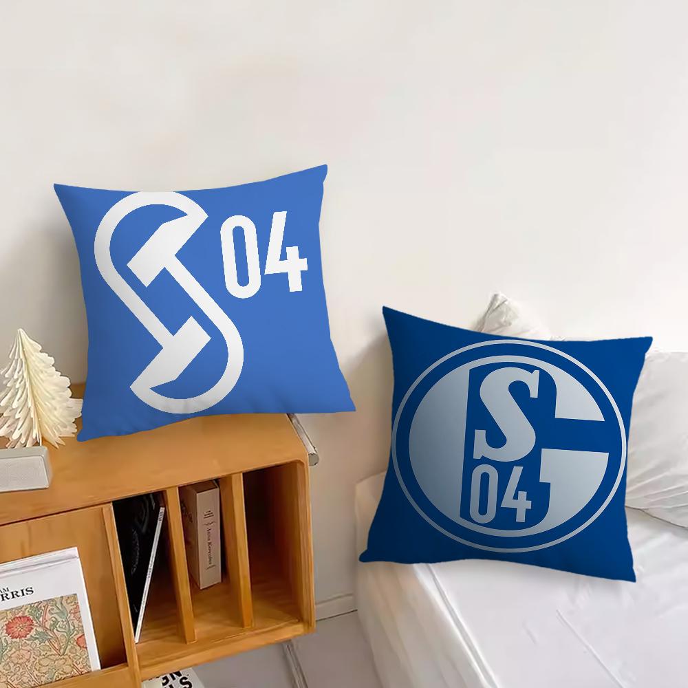 Football Club S-Schalke 04 Pillow Case For Sofa Bedside Table Bedroom Backrest Living Office Cushion Printed Square Multiple