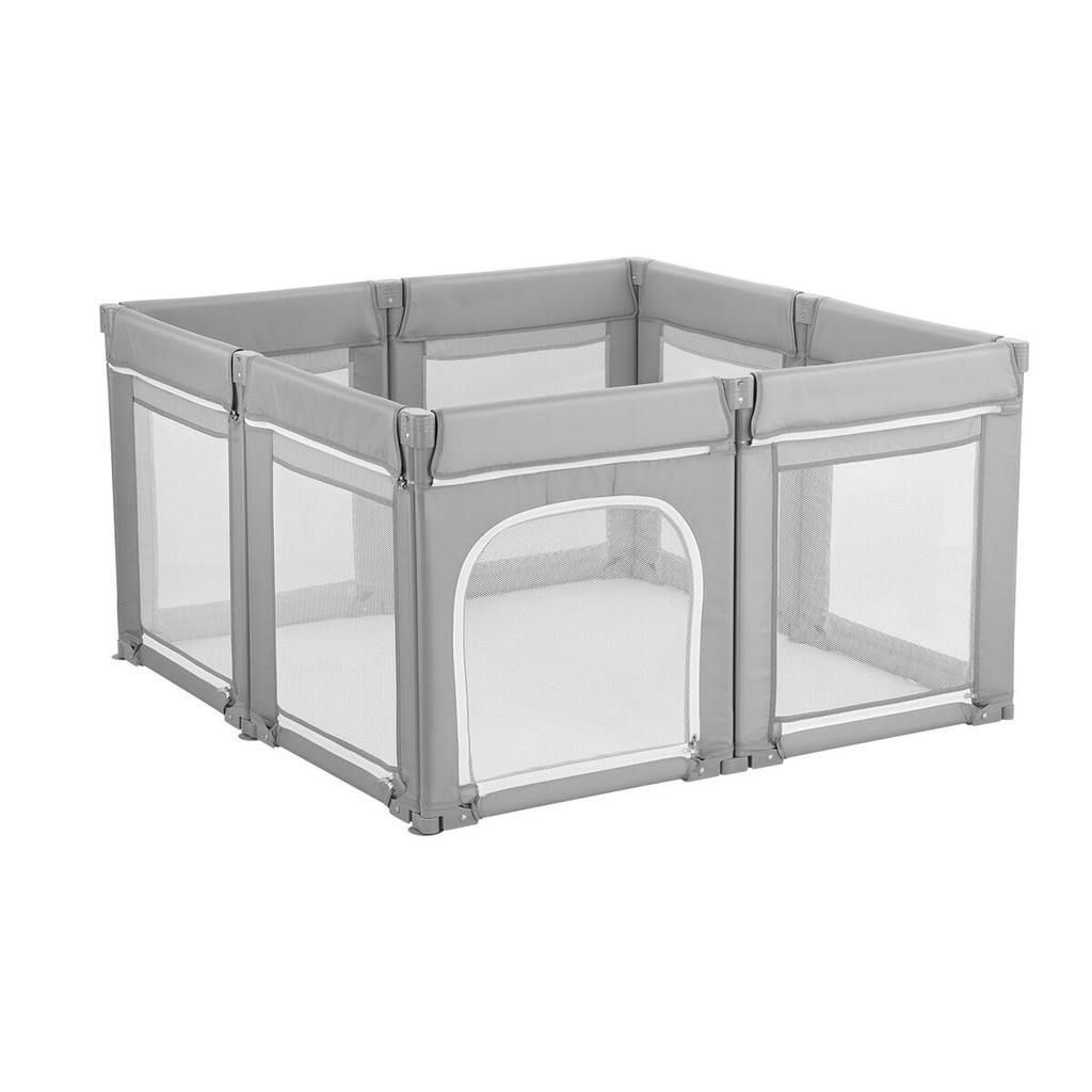 Baby Playpen, 2000 x 1780mm Extra Large Toddlers Playpen, Foldable Baby Fence Play Yard with Zippered Door & Soft Breathable Mesh, Indoor Outdoor