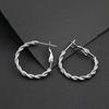 European and American Style Twisted Rope Circle Hoop Earrings for Women