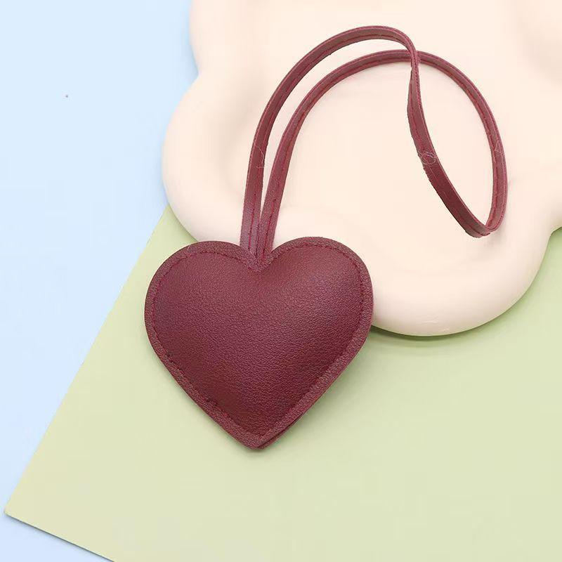 PU Leather Heart-shaped Pendant