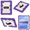 For iPad Pro 11 (2024) Kickstand Case with Shoulder Strap Rotating Hand Strap PC+TPU Tablet Cover
