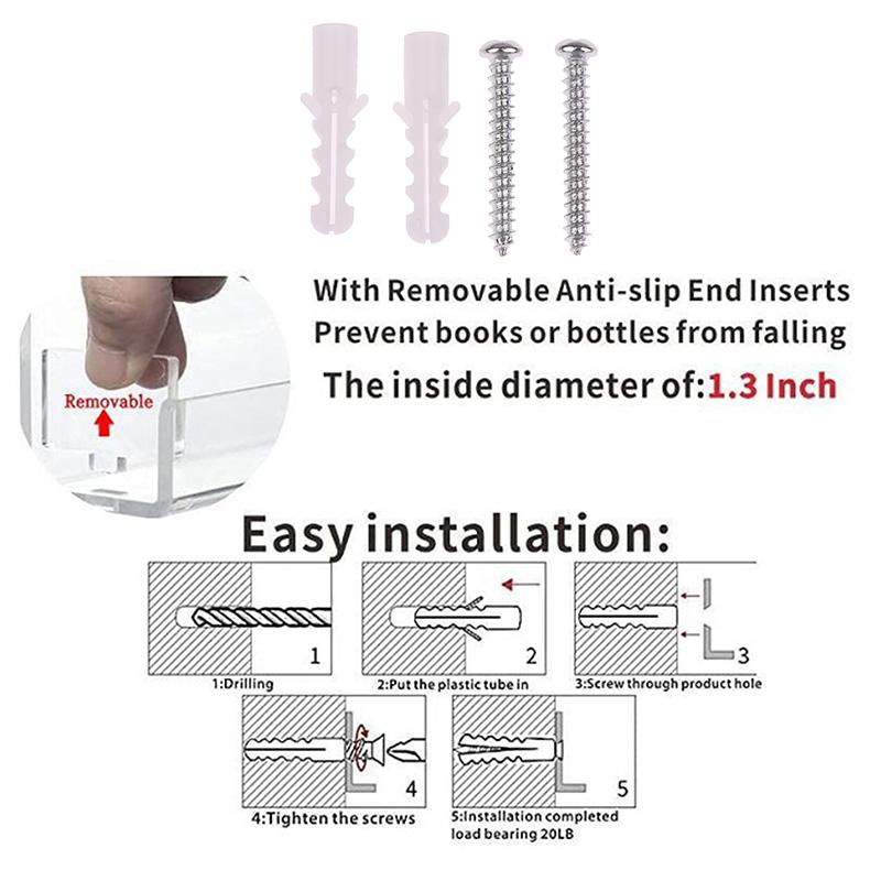 Настенная вешалка для акриловых лаков для ногтей, подставки для прозрачных органайзеров, настенные держатели, украшения для магазинов лаков для ногтей