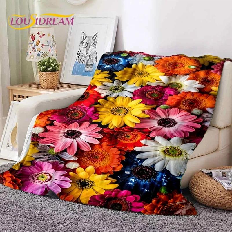 Мягкие одеяла Dream Sun Flowers Nordic Daisy, сохраняющие тепло, удобные одеяла для пикника, кровати, дивана, дома, спальни, подарок