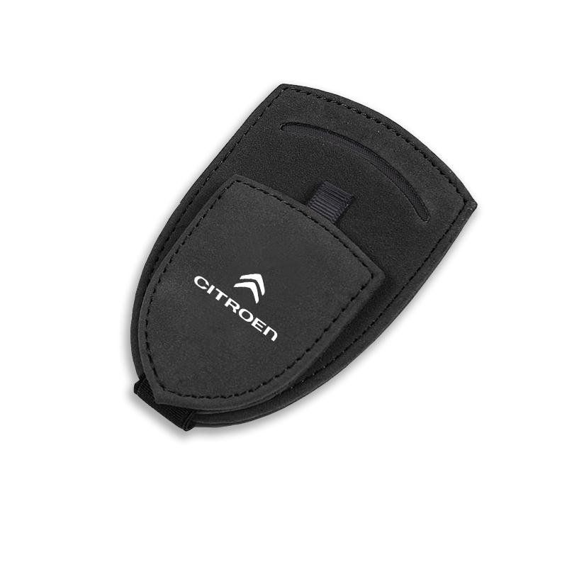 Suede Glasses Clip Car Sun Visor Card Ticket Clamp Fastener For Citroen e-C3 e-C4 X C5X C3 C4 Cactus Picasso C-Crosser C6 C1 C2 akr256