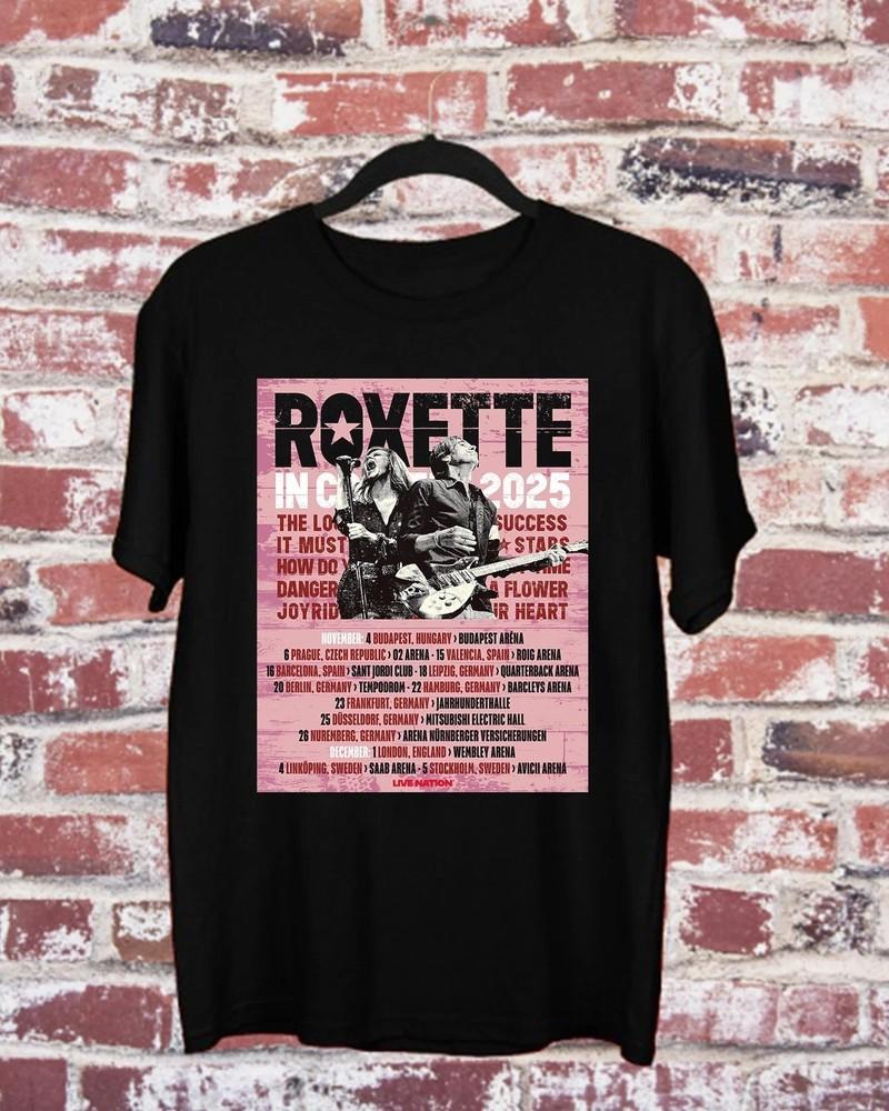 Roxette Band Tour Europe In Concert T Shirt Full Size S-5XL BT913 Unisex T-Shirt