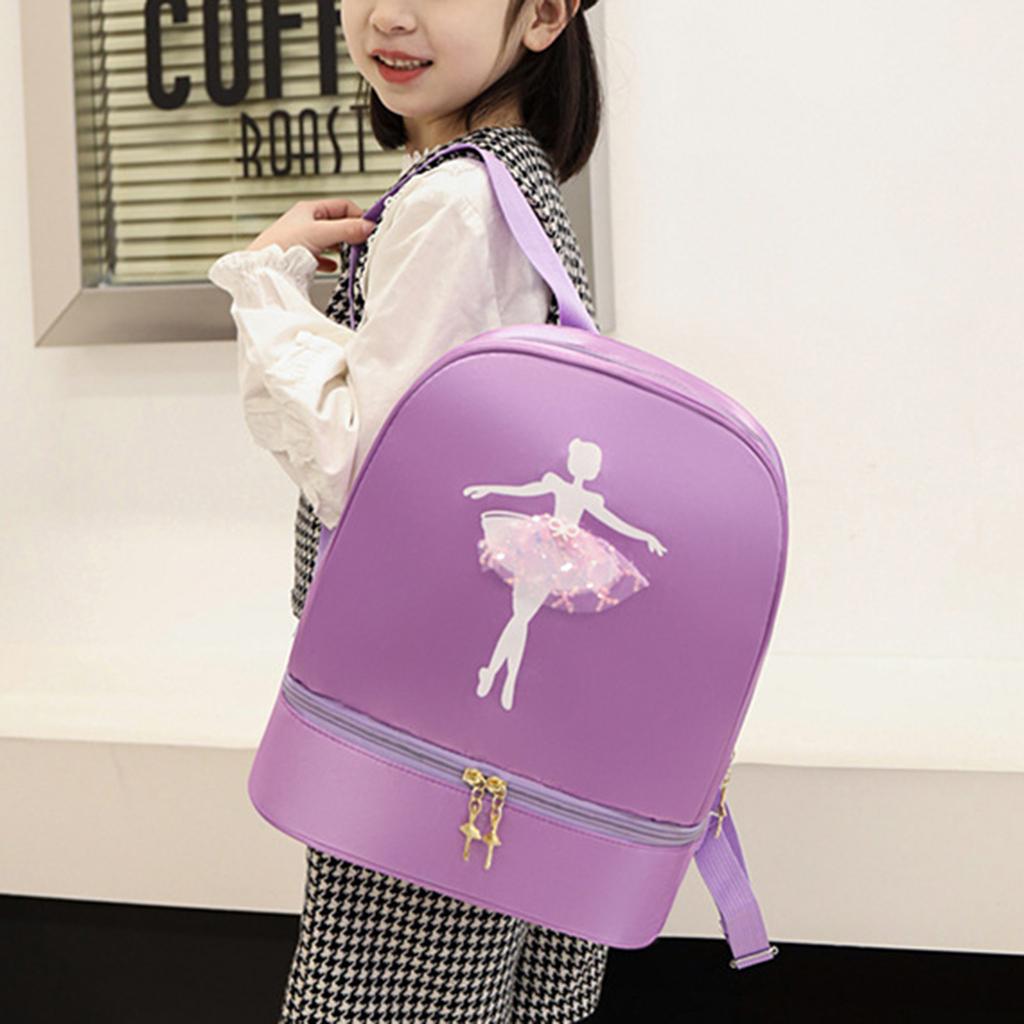 Двойная балетная сумка на плечо для девочек, сумка для танцев балерины для детей, рюкзак для хранения для латинских танцев, сумки для балета и танцев для девочек