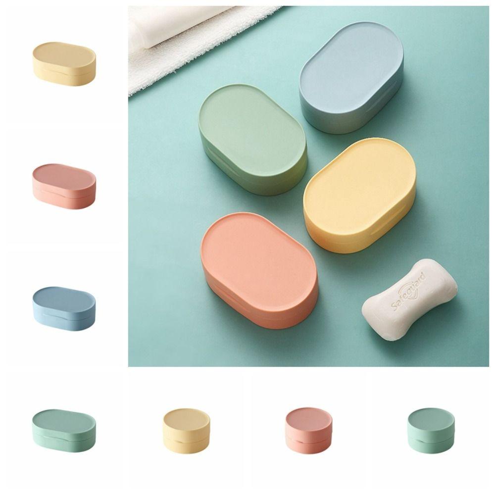 Waterproof Travel Soap Box Creative Soap Container with Lid Soap Dishes Tray Household