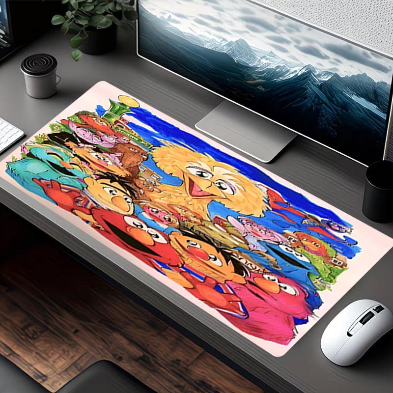Sesame Street Print Mouse Pad, for Keyboard Pad Laptop PC Mat for Office Home Use, Desk Decor, Perfect Birthday Gift for Gamers