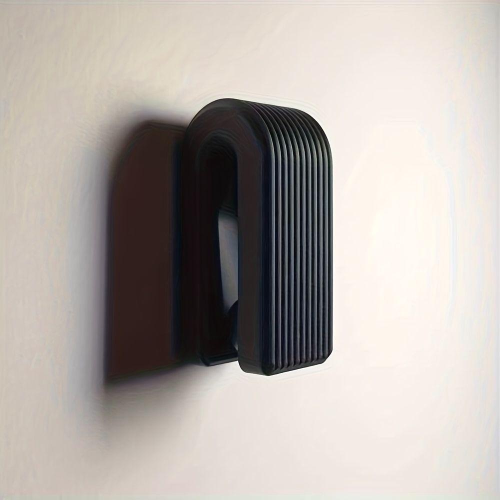 2 Pieces Strong Self Adhesive Auto-lock Towel Rack Space-saving Plastic Towel Hook Practical Non Perforated