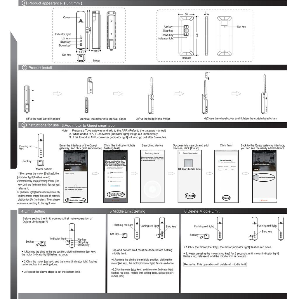 Tuya ZigBee M515EGZT Интеллектуальный мотор для штор с бусинами Интеллектуальный дом Бытовая жизнь Отель