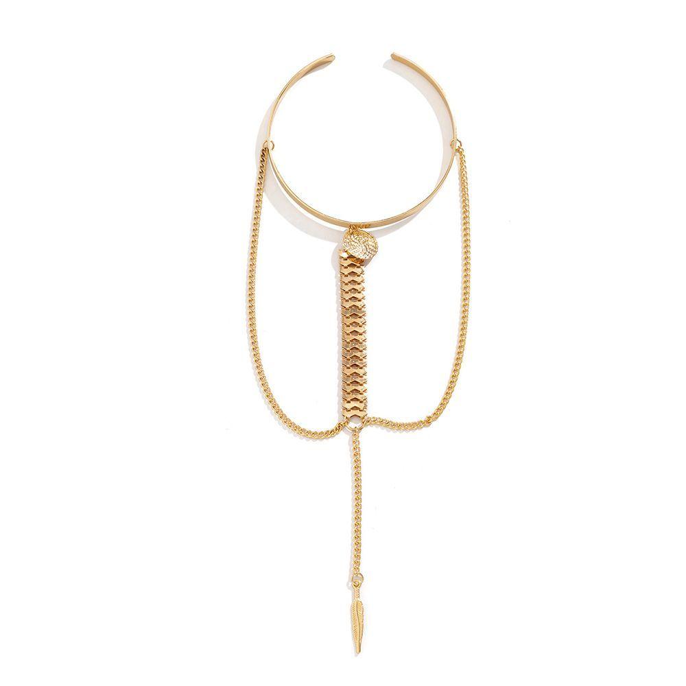 Модные украшения в стиле панк, регулируемый минималистский браслет на руку, наручный браслет с кисточками на верхнюю часть руки