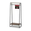 Clothes Rack with Rack and Two 64cm Wide X 40cm Deep X Mocha Style Hanger Boards, 151.2cm High, Wood, Brown, AZPI-B2